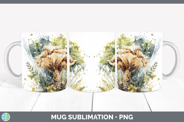 GorgeousMushroom Sketch Mug Wrap design.