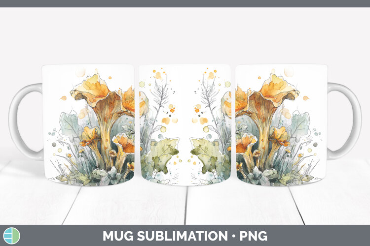 GorgeousMushroom Sketch Mug Wrap design.