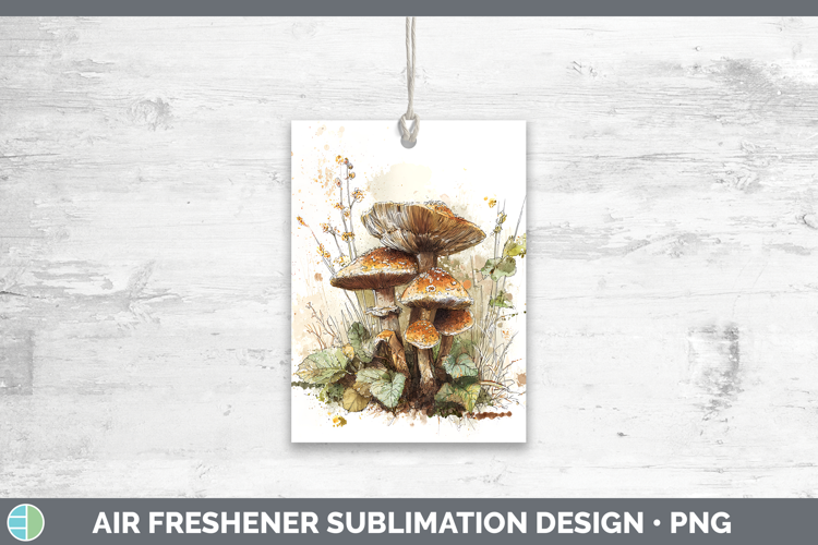 Chestnut Royale Mushroom Sketch Air Freshener Sublimation De