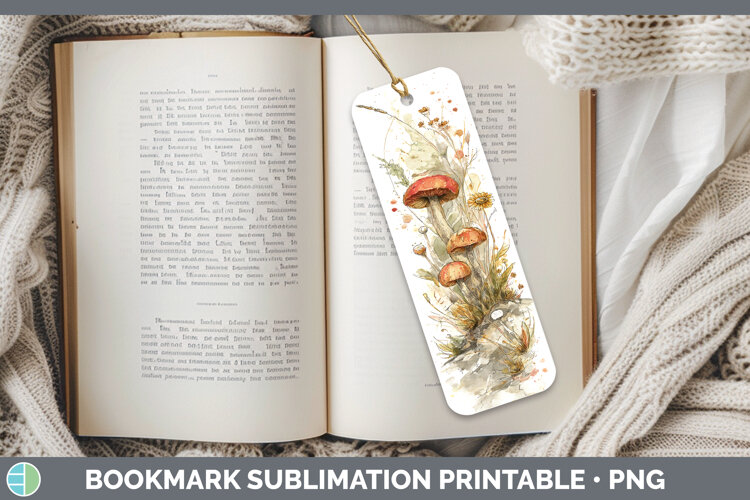 GorgeousMushroom Sketch Bookmark design.