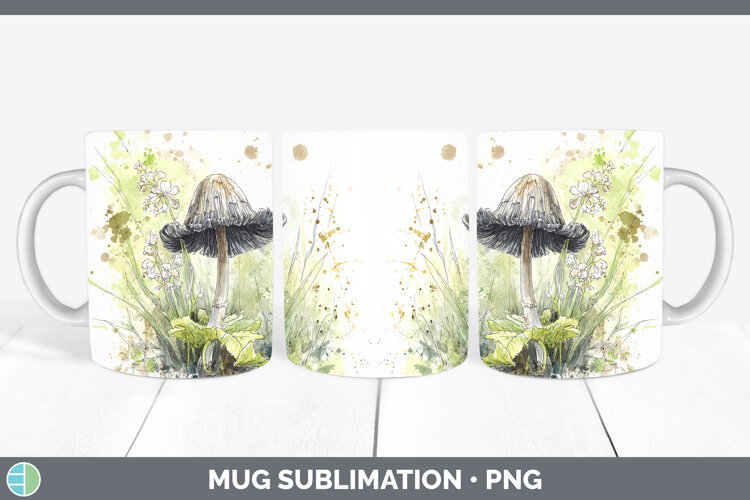 GorgeousMushroom Sketch Mug Wrap design.