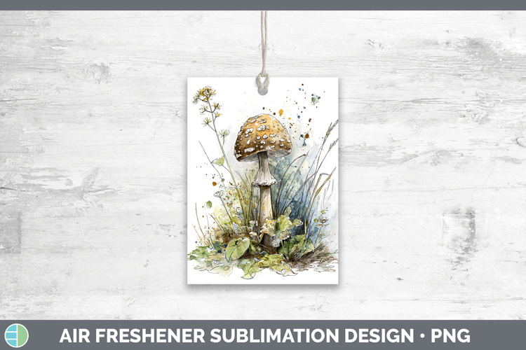 Death Cap Mushroom Sketch Air Freshener Sublimation Design