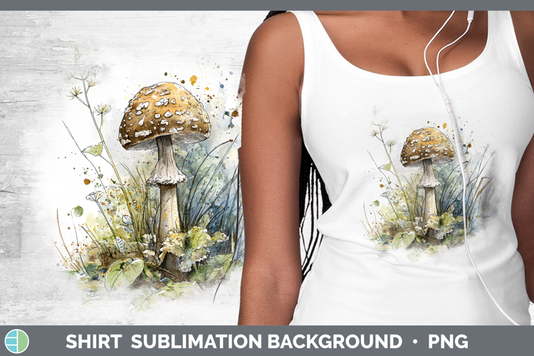 Death Cap Mushroom Sketch Shirt Sublimation Design