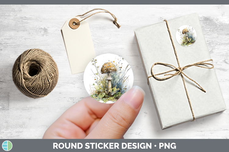 Death Cap Mushroom Sketch Stickers Design