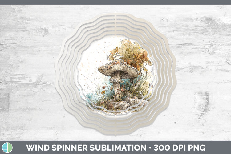 GorgeousMushroom Sketch Wind Spinner design.