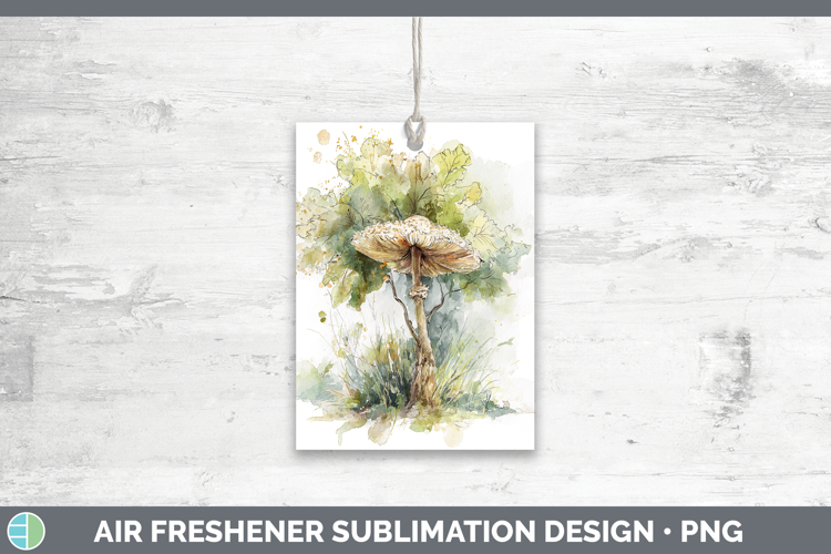 False Parasol Mushroom Sketch Air Freshener Sublimation Desi