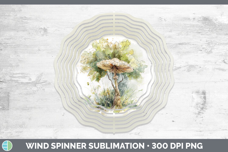 GorgeousMushroom Sketch Wind Spinner design.