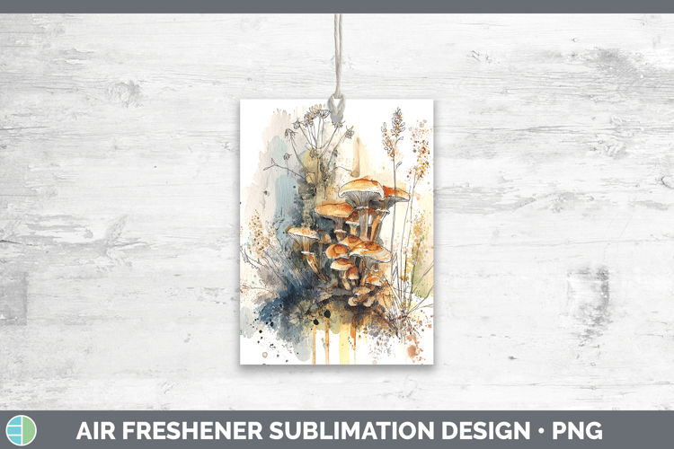 Honey Mushroom Sketch Air Freshener Sublimation Design