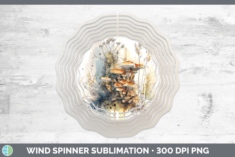 GorgeousMushroom Sketch Wind Spinner design.