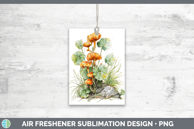 Jack O Lantern Mushroom Sketch Air Freshener Sublimation Des