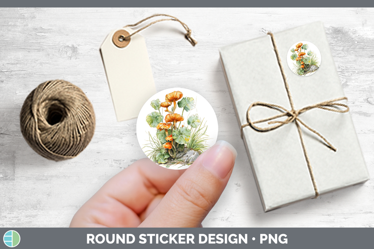 Jack O Lantern Mushroom Sketch Stickers Design