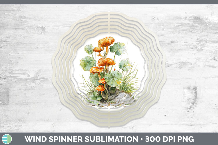 GorgeousMushroom Sketch Wind Spinner design.