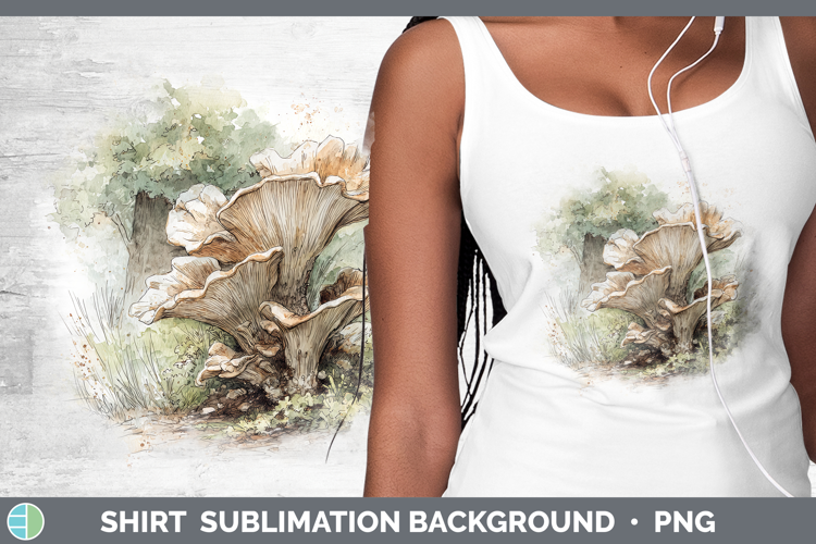 King Oyster Mushroom Sketch Shirt Sublimation Design