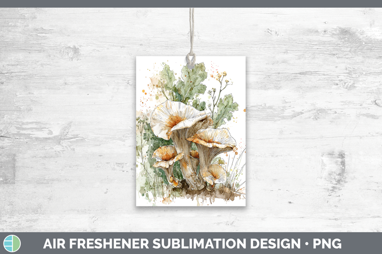 King Trumpet Mushroom Sketch Air Freshener Sublimation Desig