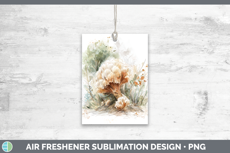 Lions Mane Mushroom Sketch Air Freshener Sublimation Design