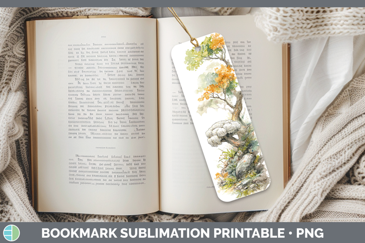 Lions Mane Mushroom Sketch Bookmark Sublimation Design