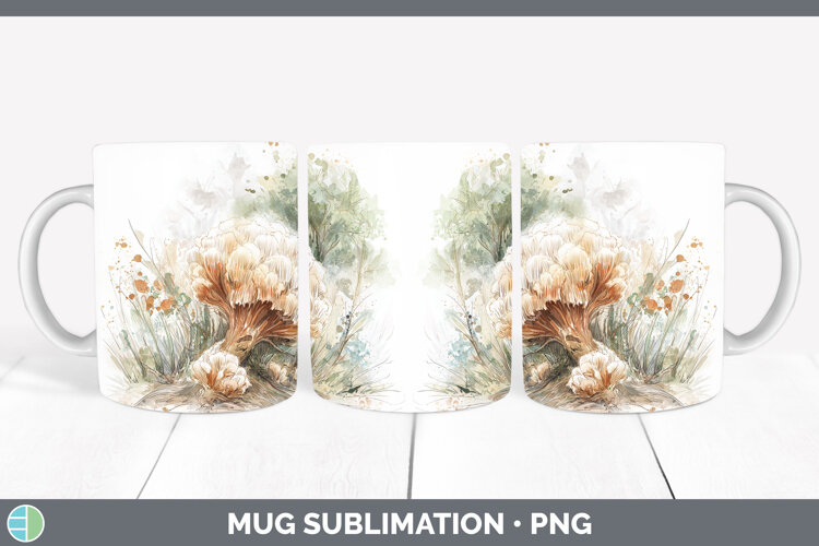 GorgeousMushroom Sketch Mug Wrap design.