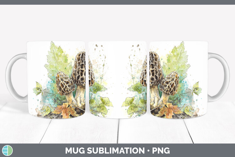 GorgeousMushroom Sketch Mug Wrap design.
