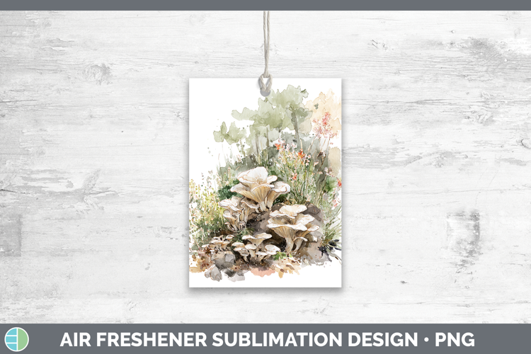 Oyster Mushroom Sketch Air Freshener Sublimation Design