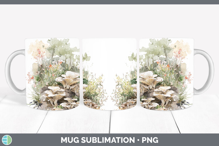 GorgeousMushroom Sketch Mug Wrap design.