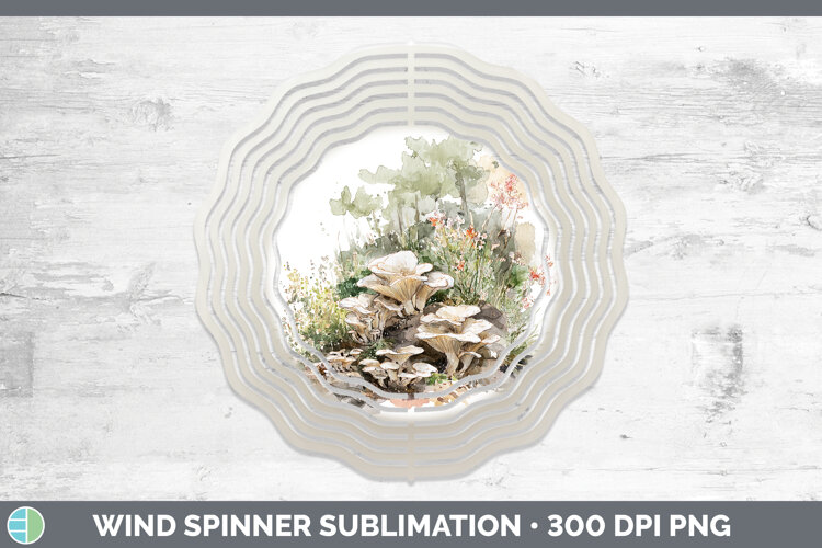 GorgeousMushroom Sketch Wind Spinner design.