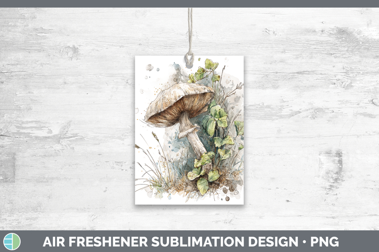 Portobello Mushroom Sketch Air Freshener Sublimation Design