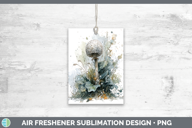 Puffball Mushroom Sketch Air Freshener Sublimation Design