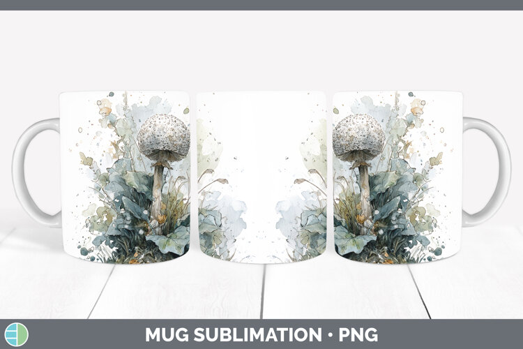 GorgeousMushroom Sketch Mug Wrap design.