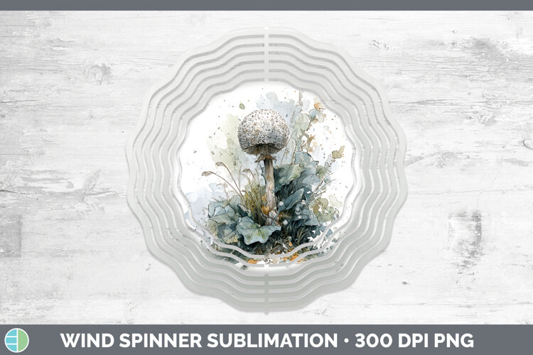 GorgeousMushroom Sketch Wind Spinner design.