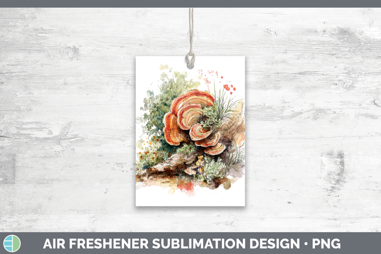 Reishi Mushroom Sketch Air Freshener Sublimation Design