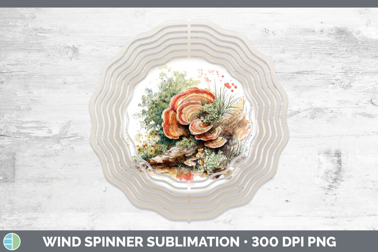 GorgeousMushroom Sketch Wind Spinner design.