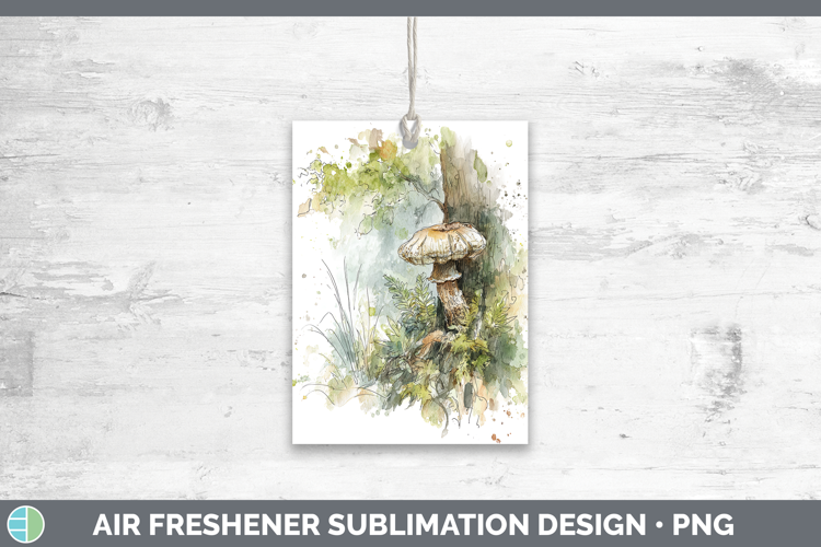 Shiitake Mushroom Sketch Air Freshener Sublimation Design