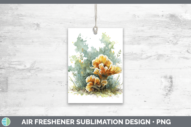 Tremella Mushroom Sketch Air Freshener Sublimation Design