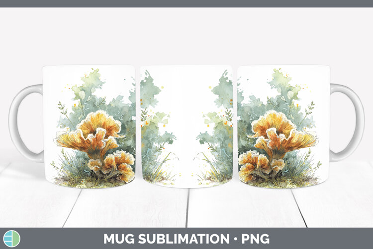 GorgeousMushroom Sketch Mug Wrap design.