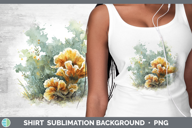 Tremella Mushroom Sketch Shirt Sublimation Design