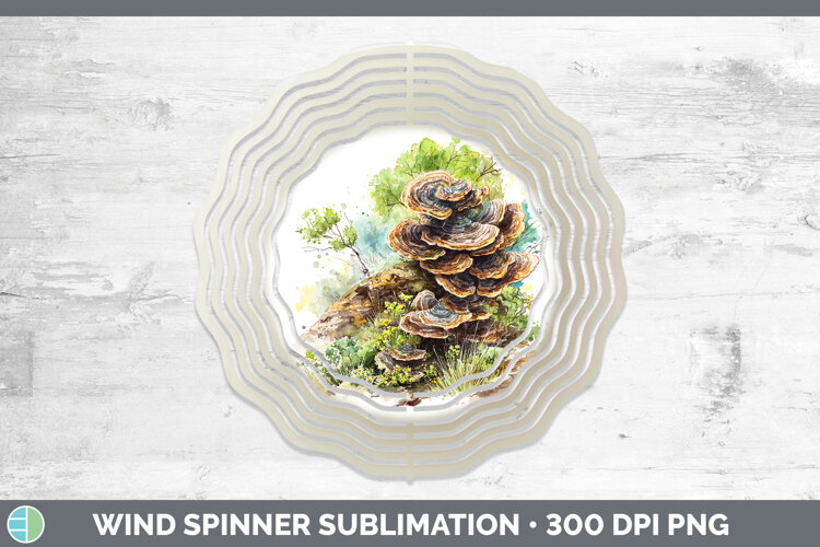 GorgeousMushroom Sketch Wind Spinner design.
