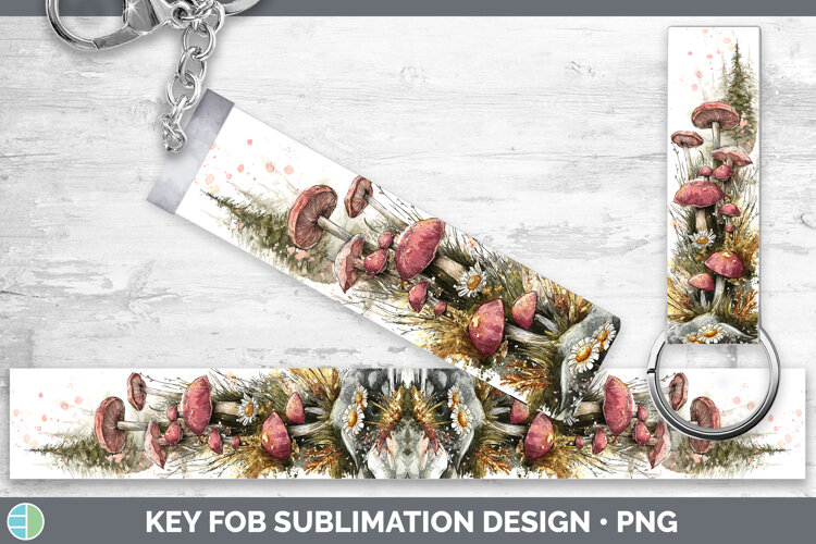 GorgeousMushroom Sketch Key Fob design.