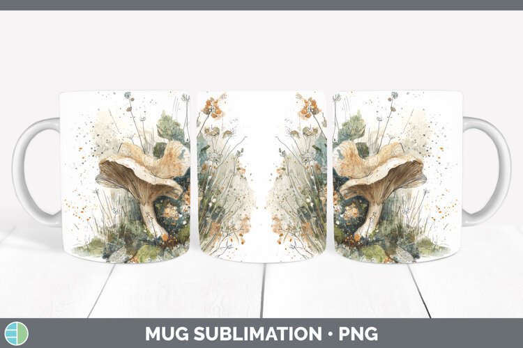 GorgeousMushroom Sketch Mug Wrap design.