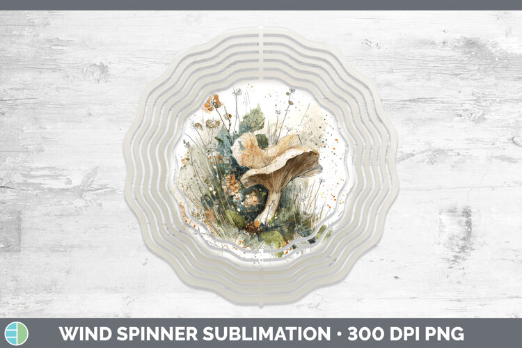 GorgeousMushroom Sketch Wind Spinner design.