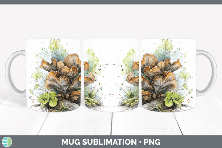 GorgeousMushroom Sketch Mug Wrap design.