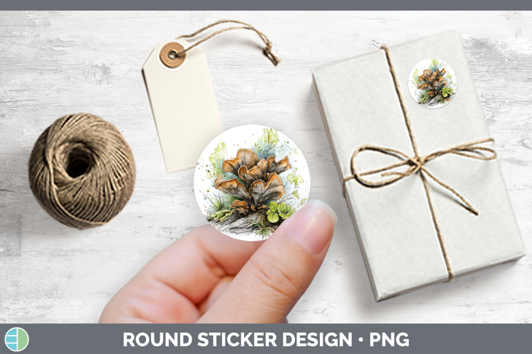 Wood Ear Mushroom Sketch Stickers Design