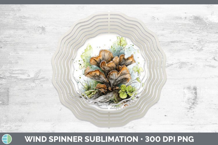 GorgeousMushroom Sketch Wind Spinner design.