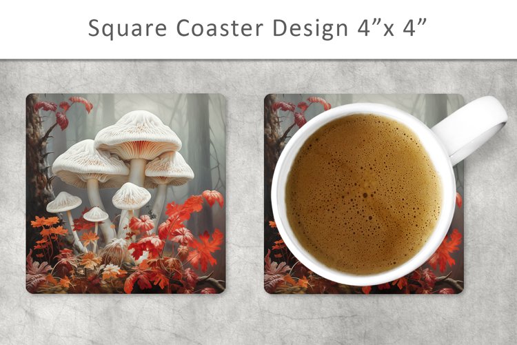 Mushroom Autumn Coaster, forest kitchen decor