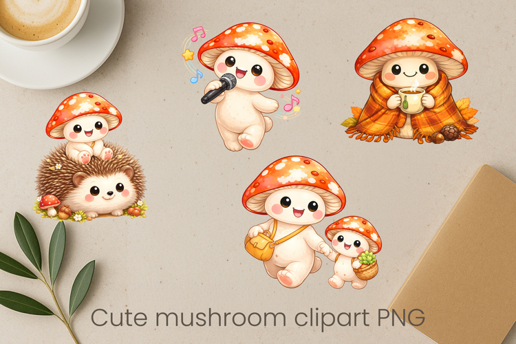 Cute mushroom sublimation | Funny mushroom clipart PNG