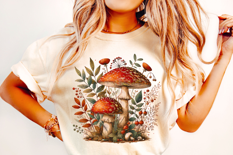 Mushrooms PNG, Mushrooms Clipart, Flowers PNG, Floral PNG