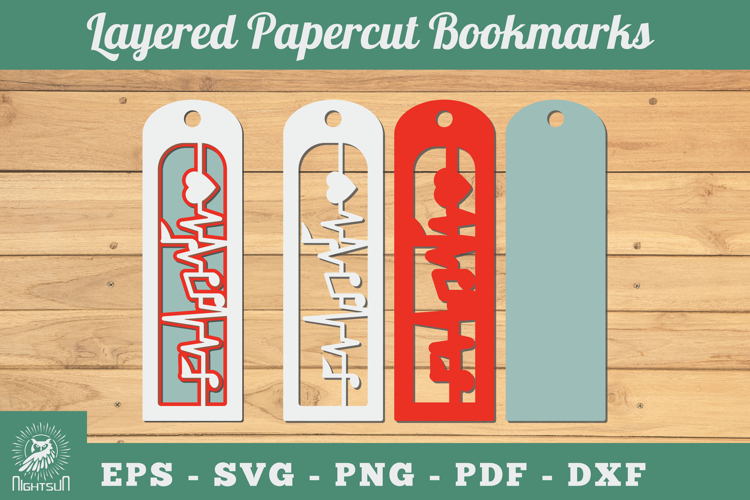 Music 3D Papercut Bookmarks SVG