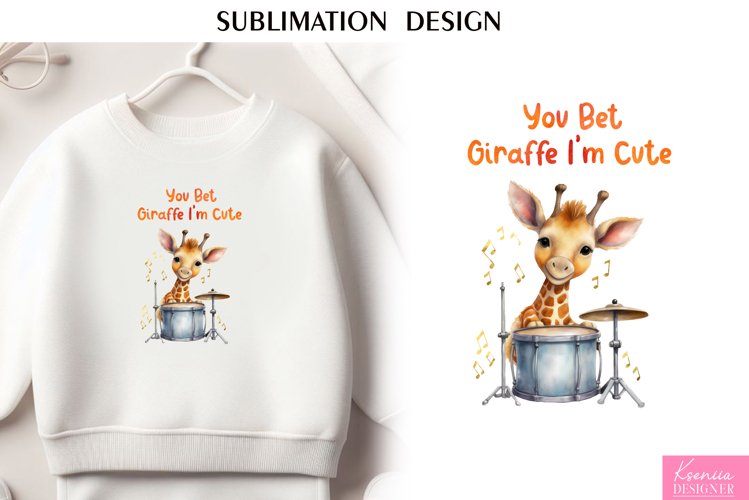 You Bet Giraffe Im Cute|Animal T Shirt Sublimation example image 1
