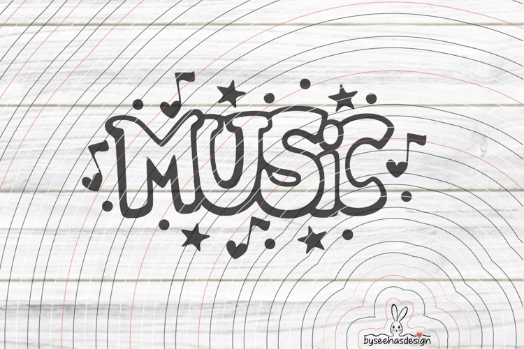 music cutting file SVG DXF