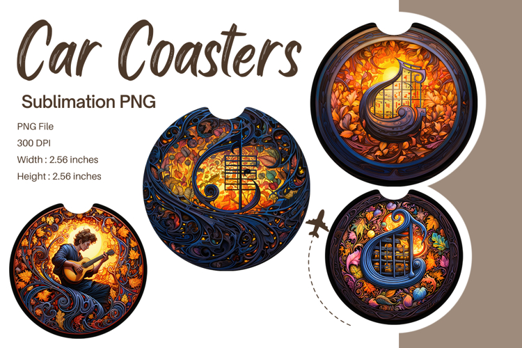 Car Coaster Sublimation Template  Image 4