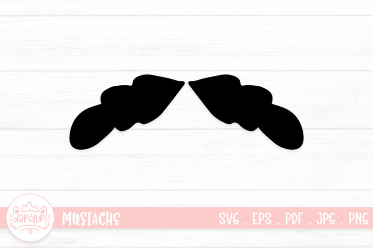 Moustache Clipart SVG Cut File example image 1